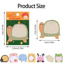 5/10/20 Pcs/Set Cute Cartoon Animal Pattern Memo Pads, Creative Upright Sticky Notes, 20 Sheets Per Pad, Total 100 Sheets, Christmas Gift Or Prize - Multicolor - View 6