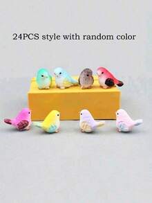 2/12/24 Pcs Cute Cartoon Mini Colorful Resin Bird Micro Landscape Decor, Home Desktop Decoration Gift, Spring Garden Decor, Suitable For Outdoor Yard And Garden, Random Color - Little Bird - View 13