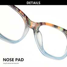 2Pcs Oversized Cat Eye Reading Glasses, Fashionable Printed Design, With High-Quality Spring Hinges, Suitable For Women's Daily Wear, With High-Quality Glasses Storage Bag - White - View 7