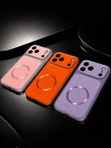 MewTrek Luxury Litchi Texture PU Leather Phone Case, Magnetic Ring Design, Large Camera Cutout, Full Coverage Shockproof Anti-Drop Protective Case Compatible With Iphone, Compatible With Samsung Galaxy Honor, Compatible With Xiaomi Reno MOTO - Orange - View 6