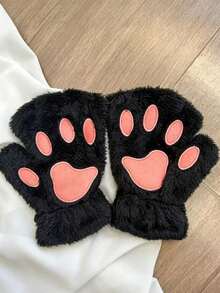 Realistic Cat Ear & Fox Tail Set, Anime Animal Ear Tail Mask & Glove Combo. Plush Realistic Animal Ears With Fluffy Tail And Decorative Mask, Elastic Material For Comfortable Wear. Suitable For Anime Conventions, COSPLAY Role Play, Theme Parties, Music Festival Outfits. Cute & Eye-Catching Personalized Gift,Halloween - A - View 14