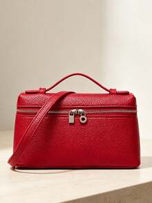 Handbag Minimalist Premium Aesthetic All-Match Decorative Design Bag Suitable For Daily Outings, Shopping, Dating, Gatherings And Multiple Occasions Versatile Durable Practical Carry-On Bag - Red - View 4
