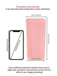 1pc Portable Double-Layer Silicone Heat-Resistant Mat With Storage Bag, Suitable For Hair Straightener And Curling Iron, Hair Styling Tool Travel Storage Bag, Bedroom And Bathroom Organizer, Travel Essential - Multicolor - View 13