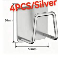 1/2/4pcs Stainless Steel Sink Sponge Holder, Strong Adhesive Backing Drain Rack, Kitchen Sink Dish Drying Rack, Cleaning Sponge Hook, Durable Stylish Bathroom Accessory - Multicolor - View 14