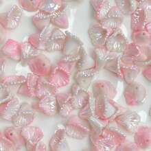 140pcs Multicolor Pearl Luster Morning Glory Acrylic Center Hole Loose Beads For DIY Bracelets, Phone Charms, Keychains Handmade Craft Supplies - Multicolor - View 15
