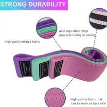 1pc Random Color Knitted Hip Band Resistance Band Set, Leg Strength Training Yoga Pilates Accessories, Home Fitness Equipment - A - View 6