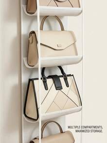 Hanging Large Capacity Handbag Storage Bag, Multi-Layer Dust-Proof Storage Bag, Foldable Hanging Leather Bag Organizer, Suitable For Storing Towels, Bags, Scarves And Clothes - Closet Shoe Rack And Accessories Storage, Storage Solution, Bathroom Storage, Closet Storage - Multicolor - View 9