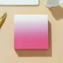 Pink-Blue Gradient Shiny Transparent Self-Adhesive Sticky Notes, Glossy Waterproof, No Residue, Transparent Bookmark Notebook Stickers, Graduation Season Back To School Gift - one-size - View 11