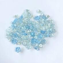 120pcs 8mm Multicolor Five‑Petal Flower Acrylic Center Hole Loose Beads For DIY Bracelets, Phone Charms, Keychains Handmade Craft Supplies - Multicolor - View 14