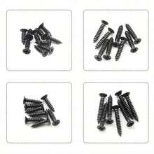 800pcs M2 Black Screw Set, Including Locking Screws And Wood Screws, Made Of Durable Metal Material, With Spiral Shank And Flat Head Design, Suitable For Wood Repair And Home Appliance Assembly, Comes With Convenient Storage Box - Multicolor - View 5