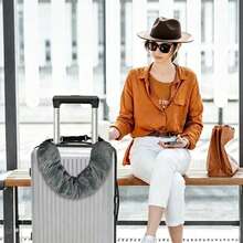 旅行必備袋，中空柔軟毛絨頸枕，可調節 U 型旅行靠墊，附拉鍊口袋，可塞入衣物節省空間，寬大舒適設計，適用於汽車、辦公室、飛機，便攜式頸部支撐 - 查看 10