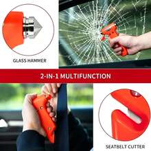 2-In-1 Emergency Escape Hammer And Cutter, Suitable For Car Window Escape, Fire, And Rescue (Random Style Delivery) - Hammer - View 3