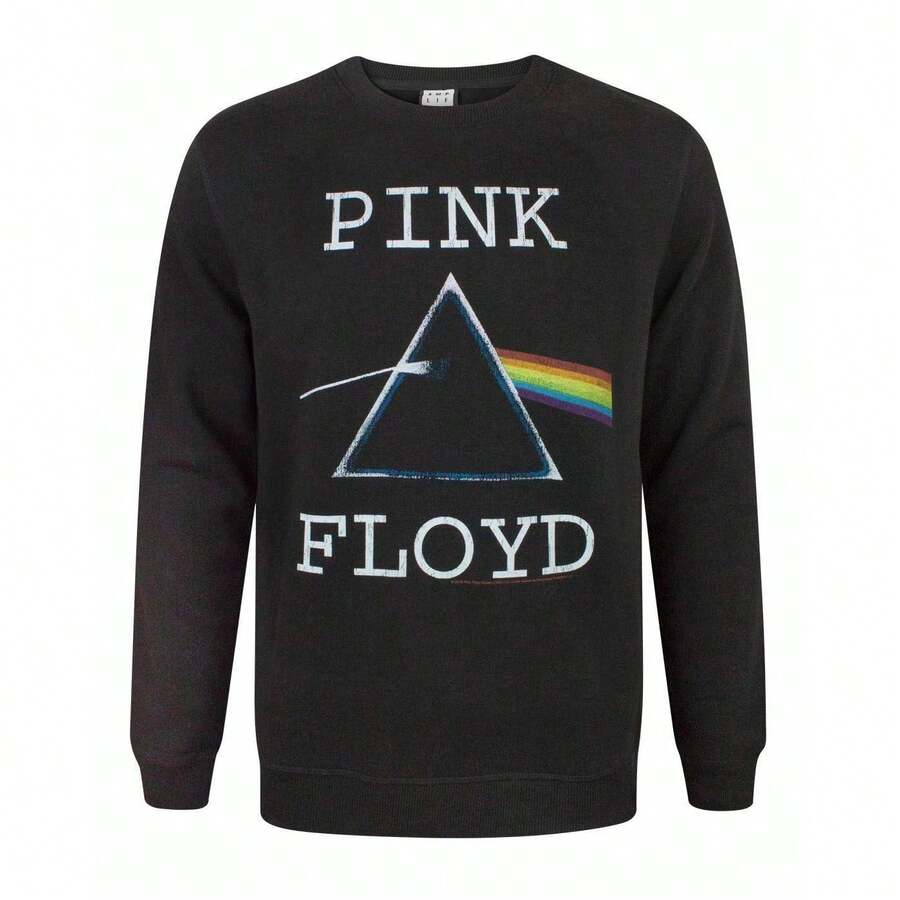 Amplified Mens Dark Side Pink Floyd Sweatshirt - Black - View 1