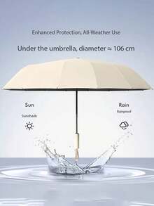 Extra Large Fully Automatic Sun Umbrella, Double Rib Reinforced Thickened Sun Protection Umbrella, All-Weather Outdoor Sun Umbrella, Multi-Color Optional Sun Protection Waterproof Portable Outdoor Umbrella, 1pc - Multicolor - View 5