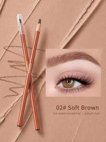 FOMIX Pensil Alis Tahan Air, Efek Riasan Tahan Lama, Ciptakan Bentuk Alis Sempurna, Pembentukan Presisi Profesional, Pensil Alis Universal-02# Cokelat Lembut - 02# Cokelat Lembut - View 1