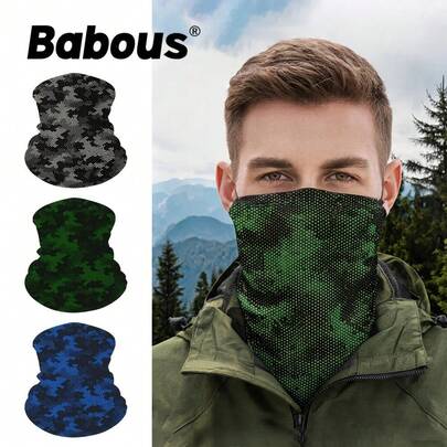 Babous Pasamontañas transpirable, bufanda multifuncional de moda, cubierta facial a prueba de viento para exteriores para 4 estaciones, para ciclismo, pesca, correr, actividades deportivas para hombres & mujeres
