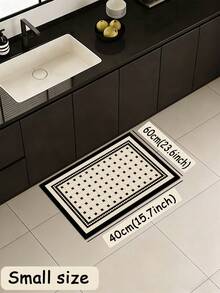1pc Vintage Lace Pattern Kitchen Mat, 3.5mm Soft Rubber Material, Absorbent And Easy To Clean, Suitable For Hallway, Bathroom, Living Room, Outdoor Door Mat And Toilet Area, All Year Round, Suitable For Various Holidays - Multicolor - View 12