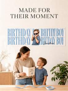 Custom Photo And Name Birthday Banner, Personalized Happy Birthday Party Backdrop, Picture Banner For Girls And Boys, Photo Booth Background For Birthday Celebrations, Custom Party Sign For Kids, Daughters, Sons, Family Gatherings And Friends. - Multicolor - View 7