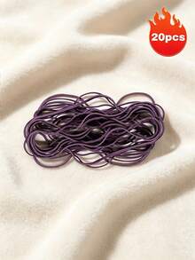 20pcs Large Long Morandi Color Rubber Bands, Multiple Colors, Heavy Duty High Quality Office Supplies, Suitable For Home, Kitchen And Office - A - View 13