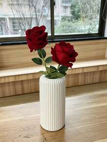 1件塑料複合材質花瓶，不可破碎，7.8英吋高，極簡桌面花瓶，適用於乾花、蘆葦草裝飾和人造花，居家裝飾波希米亞風格花瓶 - 多色 - 查看 3