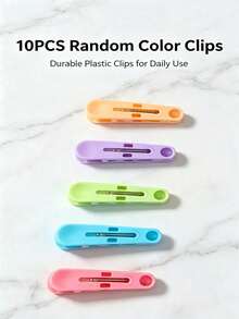 10/30pcs Windproof Clothes Clips & Towel Clips, Heavy Duty Plastic Clips, Sock Clips, Perfect For Bathroom, Travel, Dorm, Kitchen, Home Laundry Supplies, Random Color - View 7