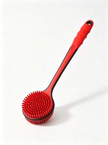 15 Inch Double-Sided Rubber Back Bath Brush Long Handle Soft Rubber Body Exfoliating Massage Shower Brush For Deep Skin Cleansing - Multicolor - View 12
