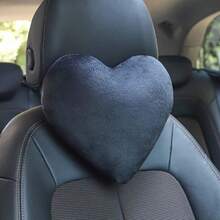 1 buah Bantal Leher Mewah Bentuk Hati untuk Sandaran Kepala Mobil - A - View 4