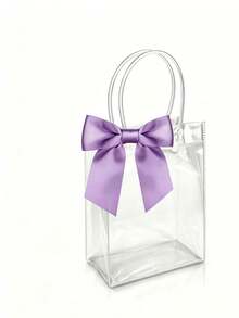 Transparent Plastic Gift Bags, Made Of Reusable PP Material, With Handles And Bows, Perfect For Wedding, Bridal Shower, Birthday Party, Baby Shower And Other Special Occasions Gift Packaging, The Preferred Choice. - Multiple Styles - View 6