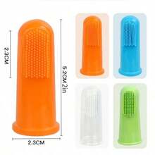 10pcs Pet Finger Toothbrush Silicone Cat Dog Oral Care Set Tools, Small Soft Bristle Design, Suitable For Puppy And Kitten Oral Care Supplies, Protect Teeth Pet Products - Multicolor - View 8