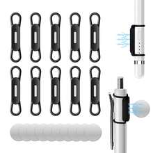 1/5/10pcs Magnetic Pencil Holder For Refrigerator, Pencil Clip, Adjustable Silicone Flexible Pencil Holder, Suitable For Whiteboard, Desk And Clipboard - Multicolor - View 1
