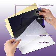 Kertas Stensil Tato - 100 Lembar A4 4 Lapis Kertas Transfer Termal Premium Definisi Tinggi untuk Transfer Kulit bagi Seniman Tato & Peserta Magang, Kompatibel dengan Mesin Fotokopi Termal & Gambar Tangan - View 7