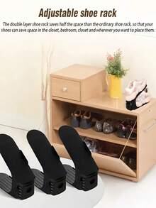 10/8/5/3/1pc Adjustable Plastic Shoe Rack - Space-Saving Organizer For Entryway, Hallway, Living Room, Shoe Cabinet - Multicolor - View 9
