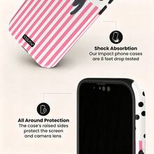 VESPOP Casing Ponsel Bergaris Warna-warni Gaya Vintage INS, Perlindungan Penuh dan Tahan Guncangan - Kompatibel dengan iPhone 18/17/16/15/14/13/12/11 Pro Max/Pro Plus/12 Mini/13 Mini, Kompatibel dengan Galaxy S26 S25 S24 S23 S22 S21 Plus Ultra, Kompatibel dengan Pixel 8 9 10 PRO - Warna Campuran 3 - View 4