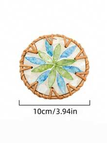 1pc/2pcs Lightweight Luxury Woven Colorful Shell Coasters, Natural Pearl Mother-Of-Pearl Heat Resistant Insulation Pads, Anti-Scald Tea Cup & Teapot Mats, Exquisite Home Tabletop Decor, Suitable For Coffee Tables, Kitchen Dining Tables, Party Table Decorations - Multicolor - View 26