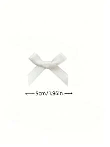 18pcs Ballet Style Cute Elegant White Ribbon Bow Hair Clips For Teenagers - Pink - View 3