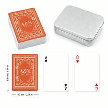 Custom Name And Date Playing Cards, Personalized Wedding Poker Deck With Card Face Design, Custom Text Card Backs For Wedding Receptions, Bridal Showers And Engagement Parties, Keepsake Game Night Gift For Couples, Newlyweds, Brides And Grooms - Multicolor - View 28