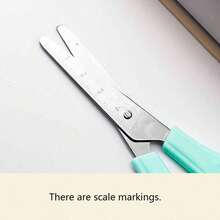Graduated Student Scissors, Round-Tip Stainless Steel Student Craft Scissors, Suitable For School Or Office, Cute Macaron Color DIY Paper Cutting Scissors - A - View 4