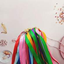 10PCS/20PCS/30pcs Mixed Color Wedding Party Ribbons - Colorful Tassel Ribbons Fairy Wands With Bamboo Sticks And Gold Bells, Perfect For Weddings, Parties And Celebrations - Blue, Purple, Green And Various Multi-Color Functional Decorations - View 5