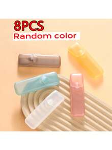 4/8/12pcs Toothpick & Dental Floss Storage Box, Small Storage Box, Travel Portable Storage Box, Small Item Storage Tube, Ultra-Small Storage Box, Mini Toothpick Box, Portable Cotton Swab Box, Small Travel Accessory Storage Box - Multicolor - View 13
