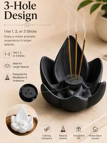 8PCS Creative Lotus-Shaped Aroma Diffuser, A Home Fragrance Decoration That Helps Regulate Mood, Purify The Air, And Aid In Sleep, Meditation, And Relaxation. An Essential Aromatic Tool For Yoga And Meditation Enthusiasts - Multiple Styles - View 5