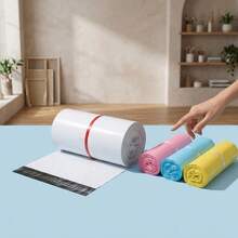 1/30/100pcs Roll White Polyethylene Courier Bags, Heavy Duty Opaque Self-Sealing Mailers, Waterproof Shipping Envelopes, E-Commerce Clothing Packaging Bags, Suitable For Small Business Logistics Packaging - A-White - View 6