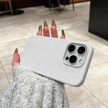 新款奢華防震親膚酒紅色手機殼，適用於 iPhone 18 Pro、17、16、15 Pro、14 Plus、13、12、11、17 Pro Max、Air、XR、XS Max、X/XS、7/8 Plus、7/8，防摔光滑保護殼，耐用設計，親膚材質，海軍藍，生日派對禮物 - 白色 - 查看 3