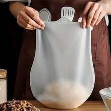 1pc Silicone Non-Stick Dough Kneading Bag, Non-Stick Dough Kneading - White Large - View 7