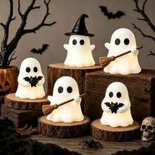 3/1pc Halloween Glow-In-The-Dark Ghost Figurine Creative Desktop Mini Decoration, Glowing Ghost Doll For Micro Landscape, Suitable For Desktop, Room, Dollhouse And Other Desktop Decor Accessories, Halloween Gift (No Battery, Random Style And Color) - Multicolor - View 9
