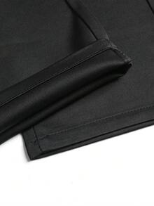 1pc Men's All-Season Spring/Autumn Stretch Dress Pants, Light Business Semi-Formal Regular Fit Versatile Casual Trousers - Black - View 4