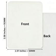 100 Blank Cards 3.5 X 2 Inch (Approx. 8.9 X 5.1 Cm) 350g Cardstock Learning Flash Cards Index Cards, No Lines Round Corners - 100pack - View 2