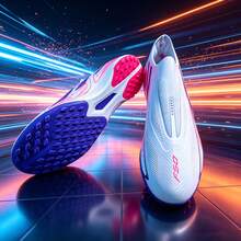 1 Pair World Cup Style Latest Men's Football Shoes, TF Studs Turf Training Cleats, Campus Anti-Slip Breathable Portable Sports Shoes - White - View 3