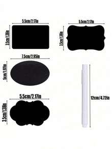 120pcs Handwritten Style Label Stickers (Includes 1 Pen), Waterproof, Cuttable, Removable, Reusable, Suitable For Packaging/Marking Items. Can Be Used On Storage Containers, Glass Jars, Bottles, Gift/Food Packaging Boxes, Flower Pots, Office Supplies, Spice Boxes, Glass Bottles, Craft Studios; Rectangular/Wavy Pattern; Kraft Paper Self-Adhesive Labels, Ideal For Gift Parties, Wedding Decor, School Supplies, Home Decor, Kitchen Utensils, Natural Appearance | Waterproof Stickers, Can Labels, Food Labels - Multicolor - View 5
