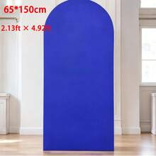 Blue Arch Backdrop, 5ft, 6ft, 6.6ft, 7.2ft Wedding Arch Cover, Double-Sided Spandex Fabric Arch Backdrop, Dome Arch Backdrop, Suitable For Birthday Party And Wedding Arch Frame Decoration (Arch Frame Not Included, Backdrop Only) - Blue - View 9