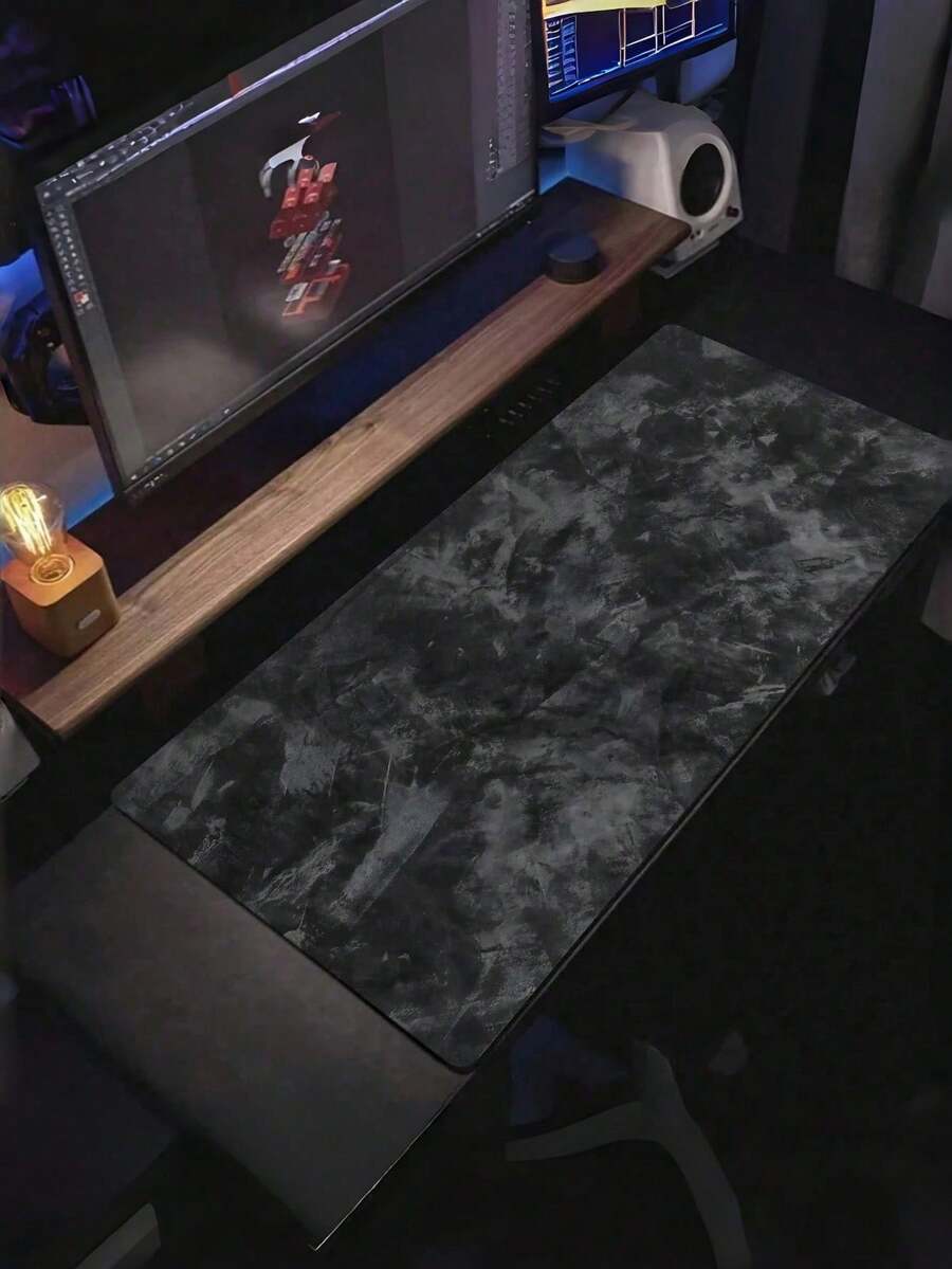 Large Black Textured Gaming Mouse Pad, XL Non-Slip Gaming Desk Mat, Keyboard And Mouse Pad, Suitable For Work, Gaming, Office And Home Desk Mat - Mouse Pad - View 1